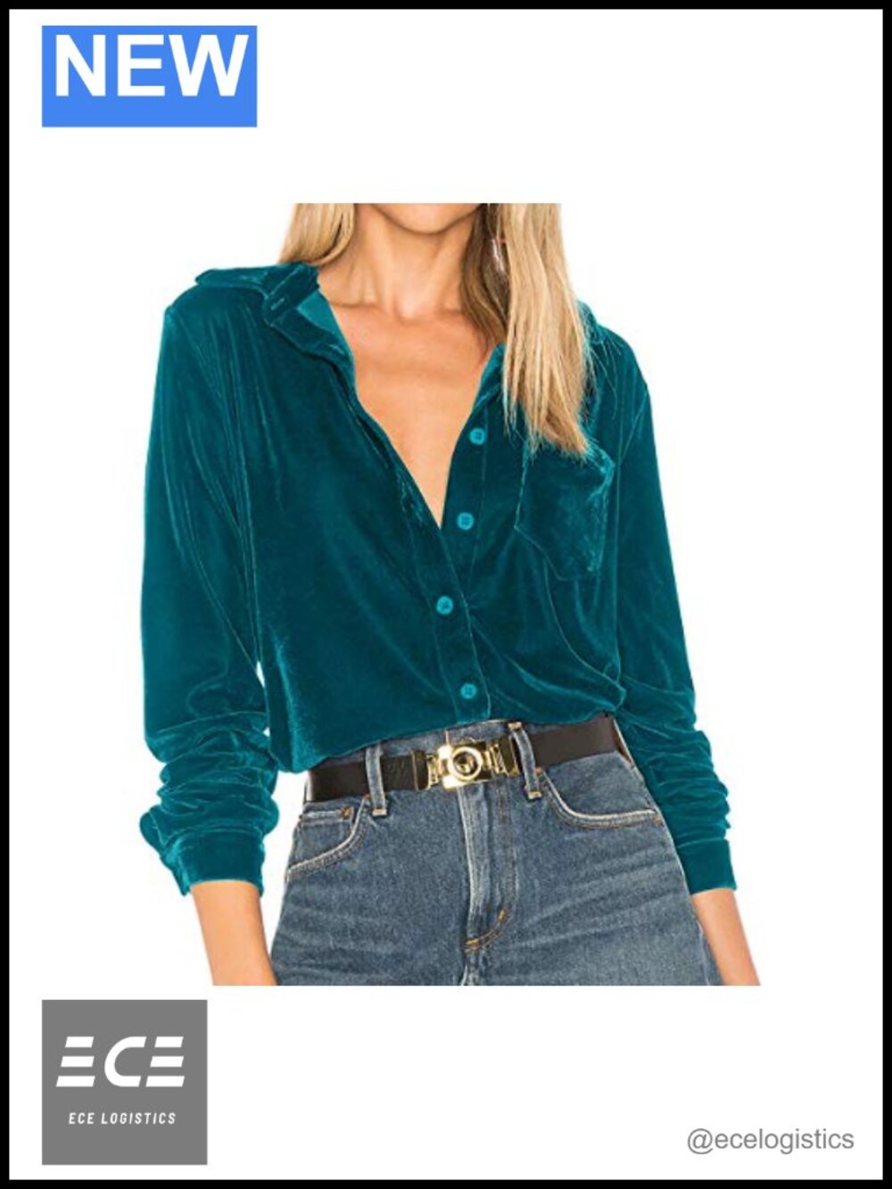 Velvet Button Down Shirt Long Sleeve Collared Loose Casual Blouse